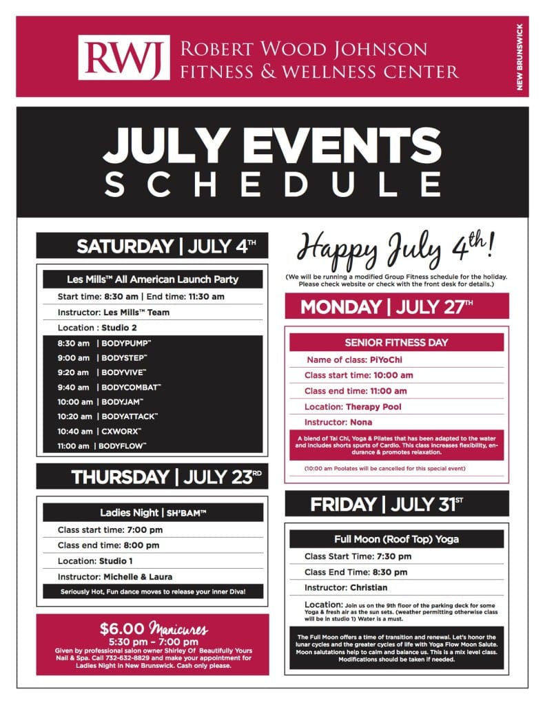 New Brunswick July 2015 Events